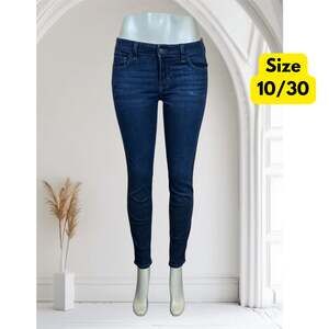 Hollister Womens Jeans Size 10 / 30 Blue Cropped Low Rise Skinny #204